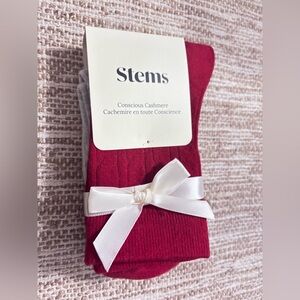 stem Red Cashmere Women's Socks